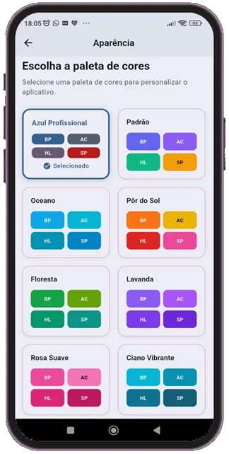 Mais de 20 Paletas de Cores